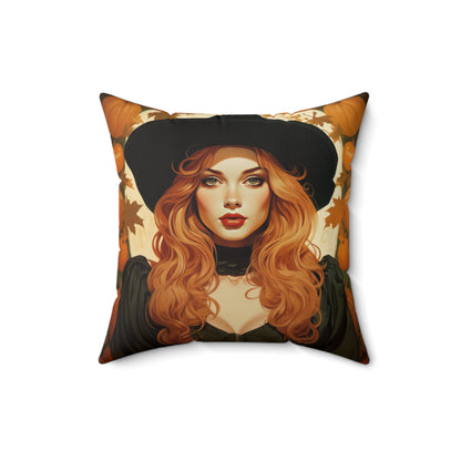 Square Canvas Pillow Autumn Vibes - Halloween