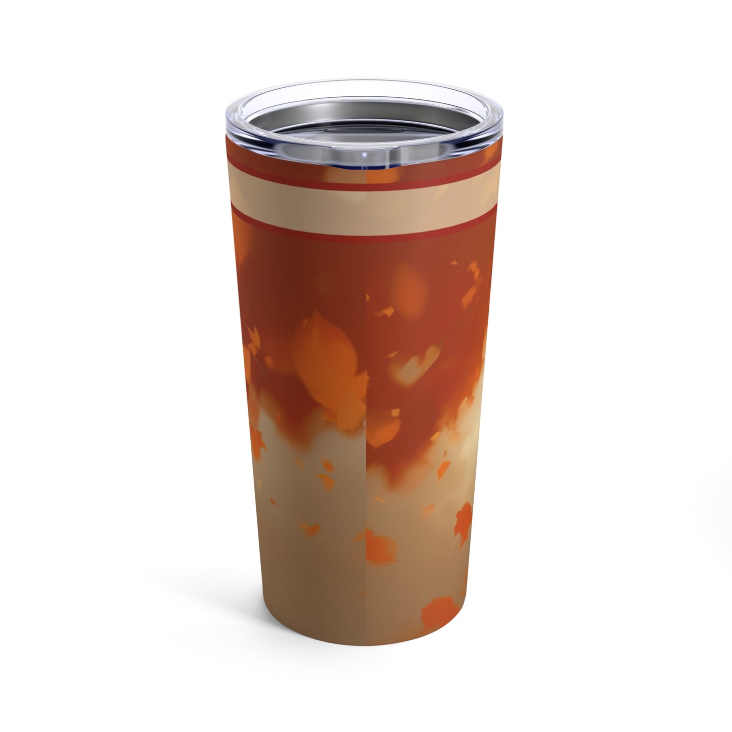 Retro inspired art print of a woman on a Tumbler 20oz; Personalized Tumbler Autumn Vibes 20oz - by Pink Power Studio #gift for girlfriend #gift for wife #birthday gift #gift for her #70s #70ies