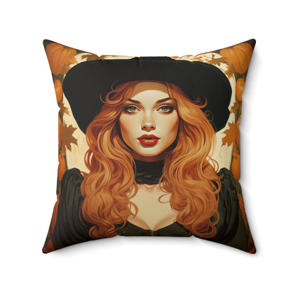 Square Canvas Pillow Autumn Vibes - Halloween