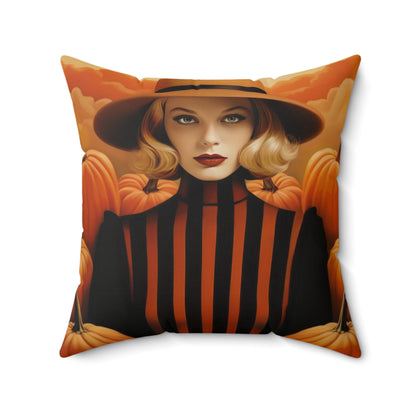 Square Canvas Pillow Autumn Vibes - Halloween