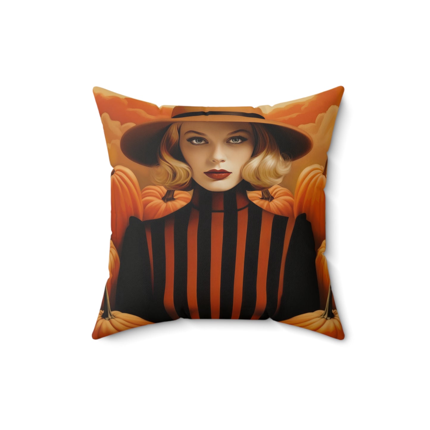 Square Canvas Pillow Autumn Vibes - Halloween